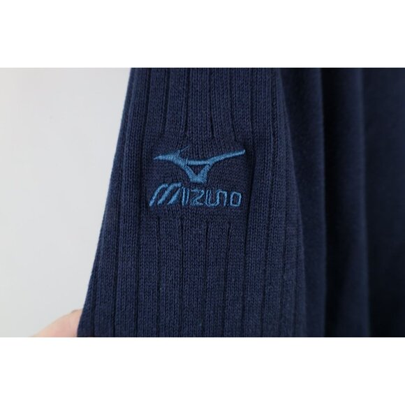 Vintage Mizuno Golf Mens M Spell Out Ribbed Knit WindLite Sweater Jacket Swacket - Picture 5 of 13